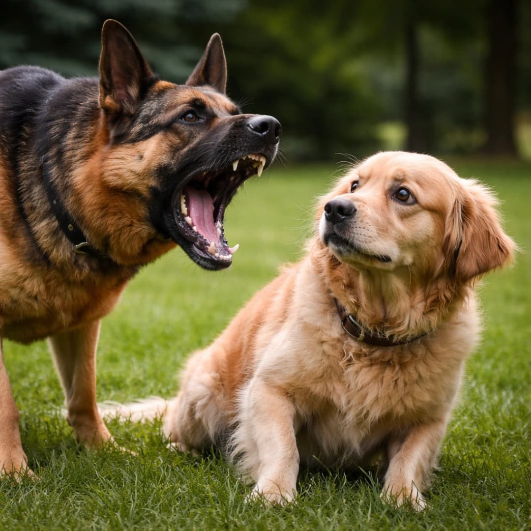 Se jeter sur les autres chiens ou aboyer ?